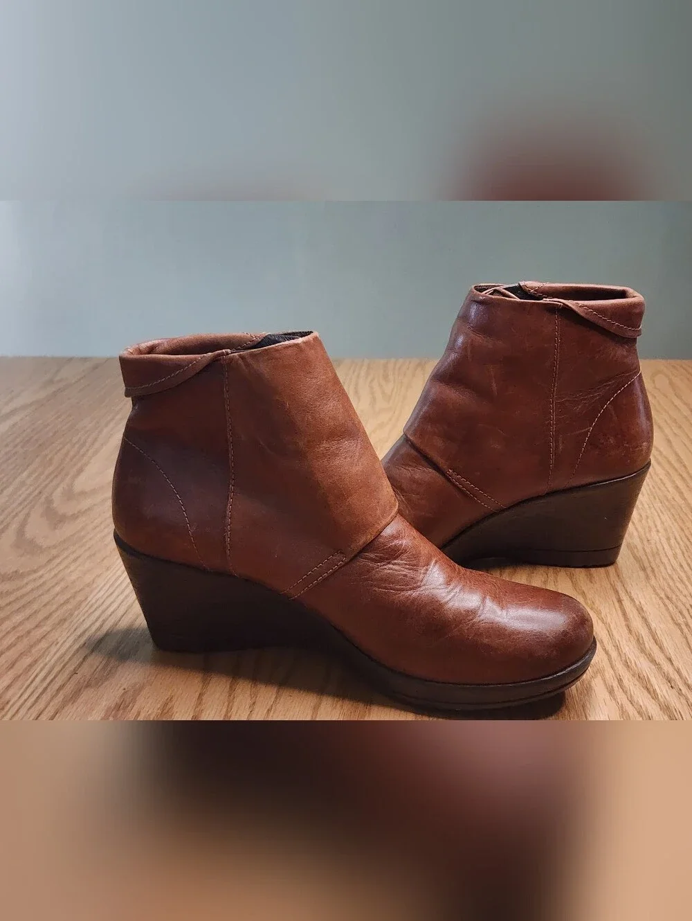 Dansko Romy Brown Leather Ankle Boots Women Size 38 - Picture 6 of 12